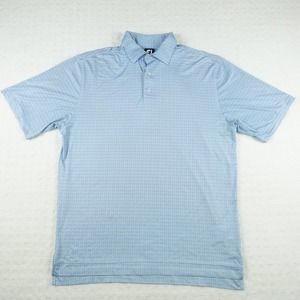 FootJoy Polo‎ Shirt Adult Large Blue Short Sleeve Golf Outdoor Mulligan Mens